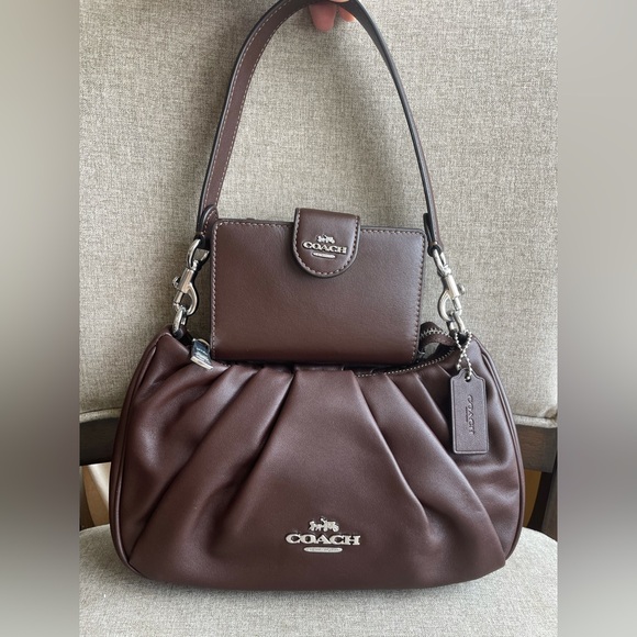 Coach Handbags - NWT！2PCS COACH TERI SHOULDER BAG WITH RUCHING（CT761）AND MEDIUM WALLET（CR791）